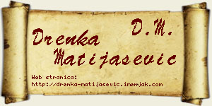 Drenka Matijašević vizit kartica